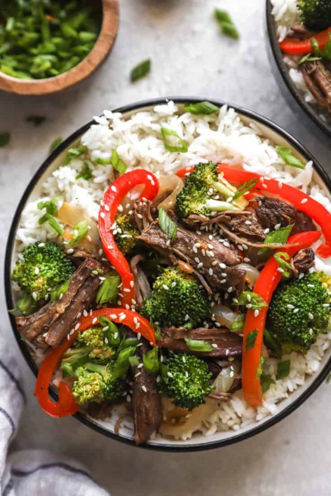 Asian-Inspired Paleo Beef and Rice Bowl
