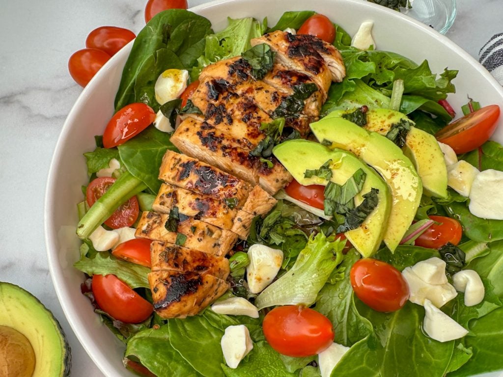 Balsamic Chicken Caprese Salad