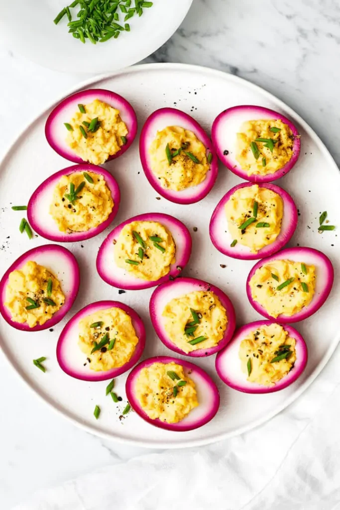 Beet Pickled Deviled Eggs