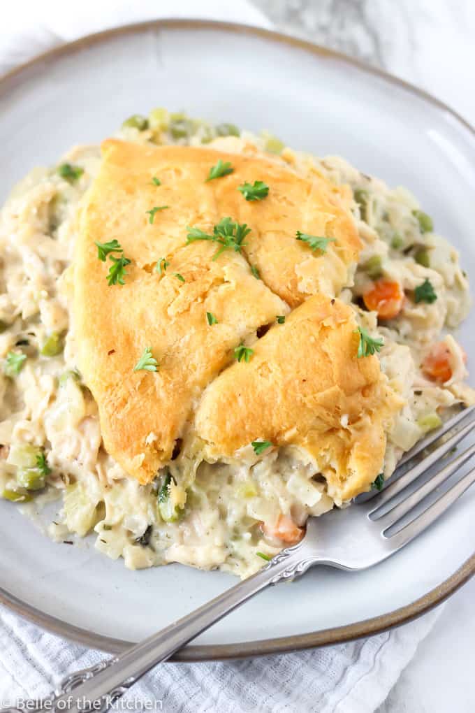 Chicken Pot Pie with Crescent Roll Crust
