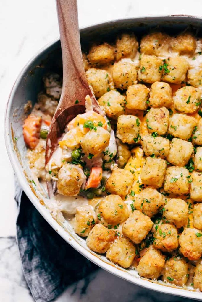 Chicken Pot Tater Tot Hotdish