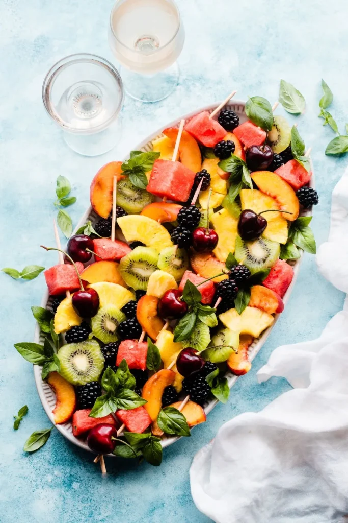 Colorful Fruit Kebabs