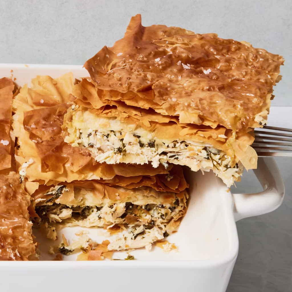 Creamy Chicken Spanakopita Bake