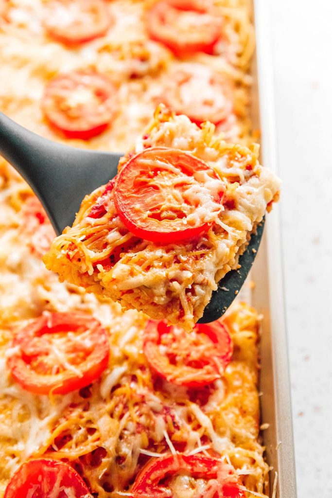 Leftover Spaghetti Pizza