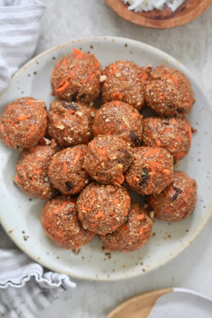 No-Bake Carrot Cake Protein Bites