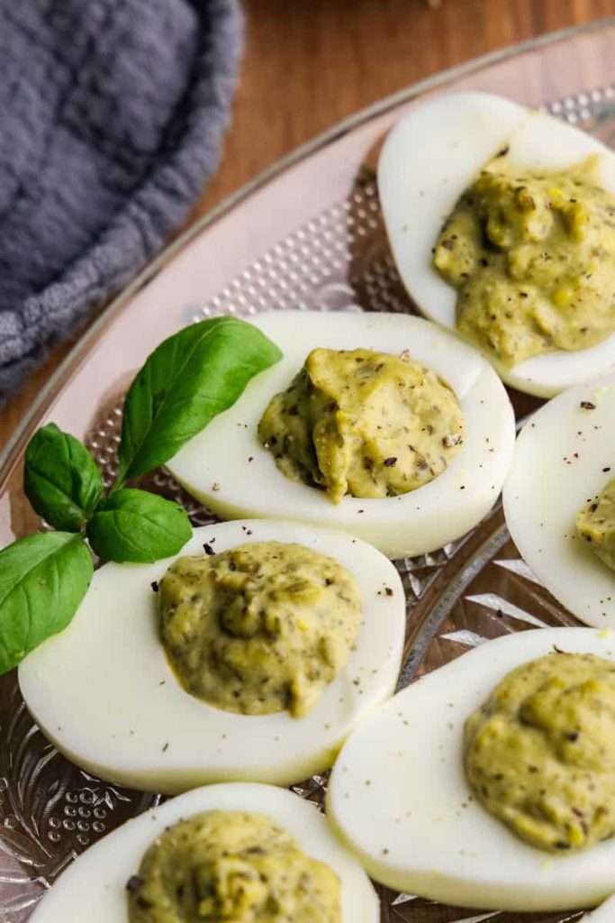 Pesto Deviled Eggs