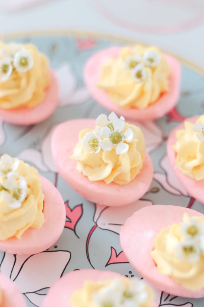 Pink Colored Deviled Eggs
