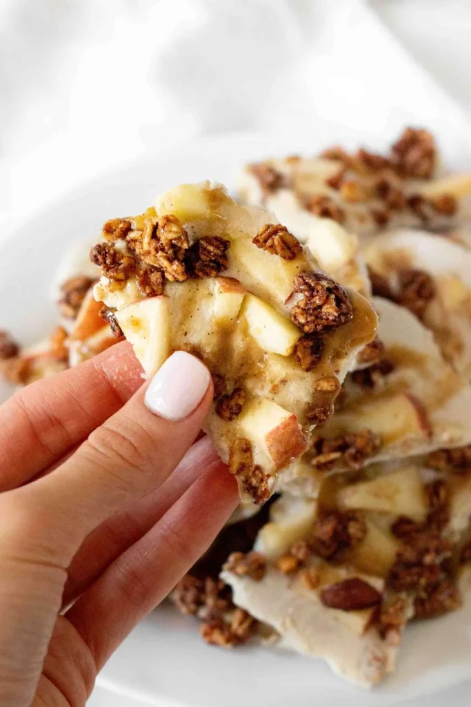 Salted Caramel Apple Pie Frozen Yogurt Bark