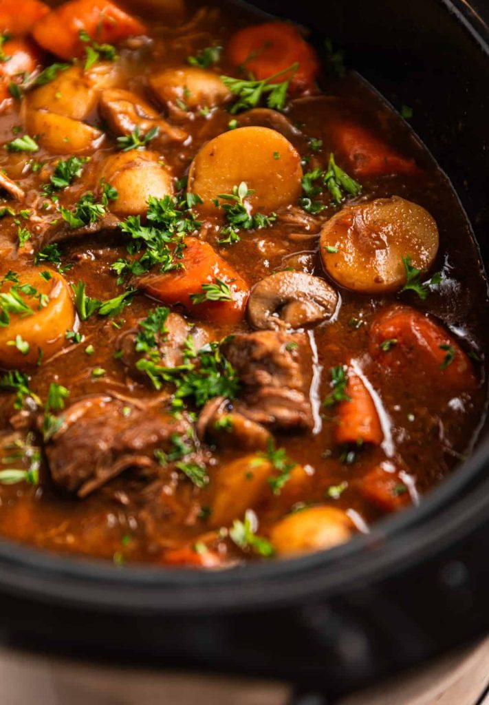 Slow Cooker Beef Mushroom Stew