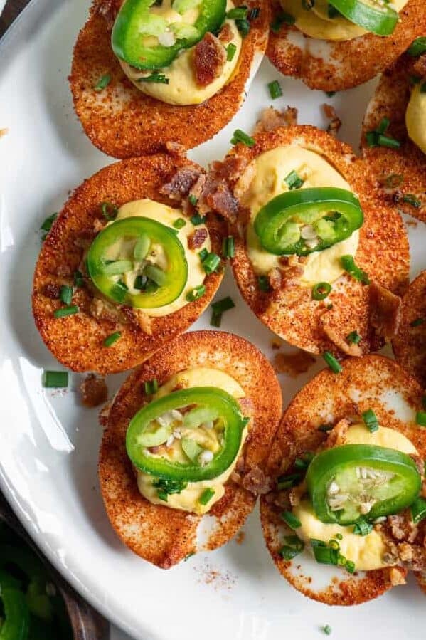 Smoked Jalapeno Popper Deviled Eggs