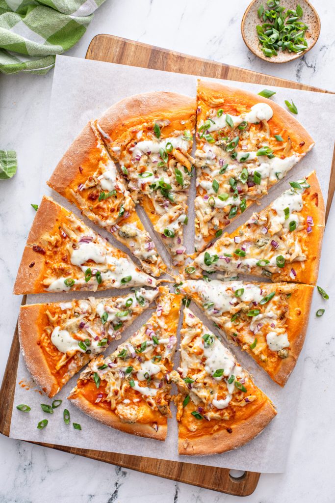 Ultimate Buffalo Chicken Flatbread Pizza
