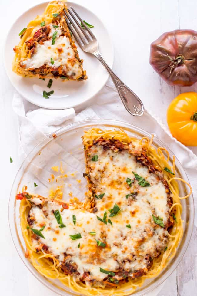 Veggie-Loaded Vegetarian Spaghetti Pie