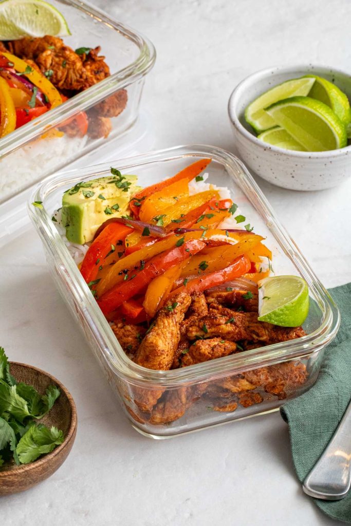 Chicken Fajita Meal Prep Bowls