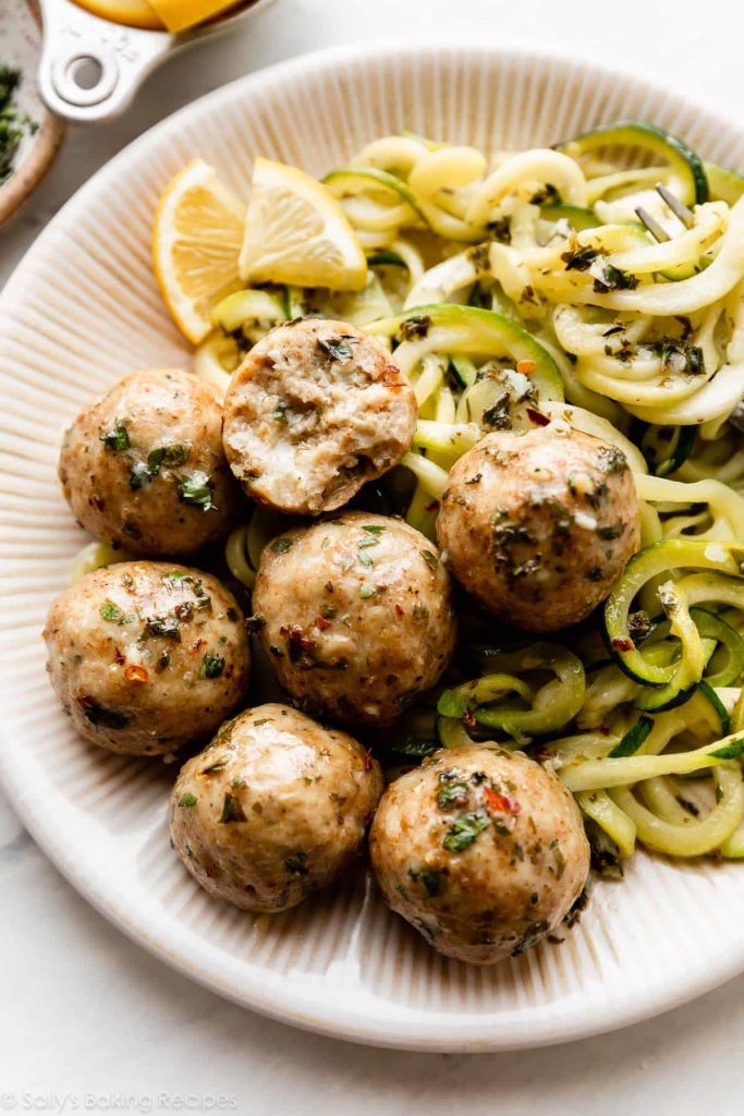 Easy Baked Chicken Meatballs