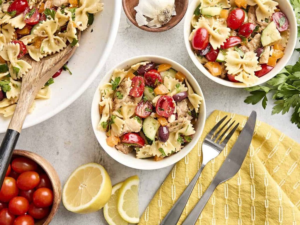 Greek Chicken Pasta Salad
