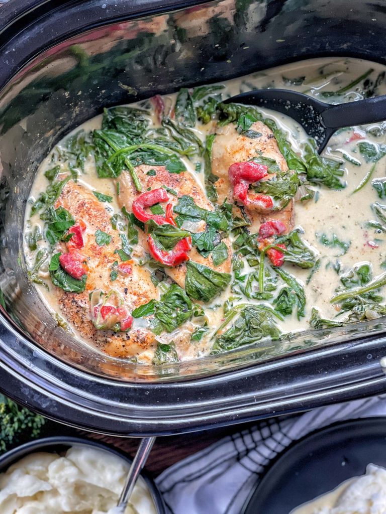 Light Slow Cooker Florentine Chicken