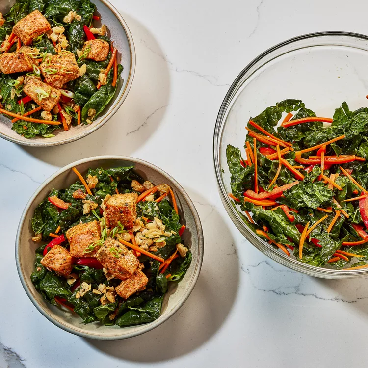 Salmon Salad with Crispy White Beans