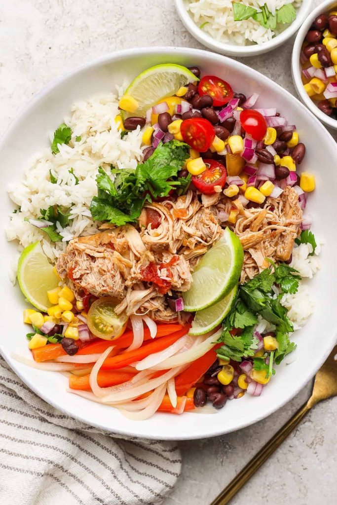 Salsa Chicken and Rice Bowls