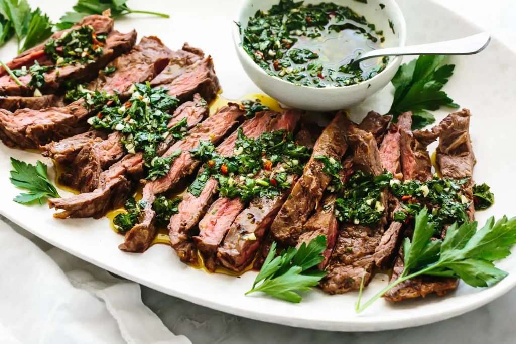 Skirt Steak with Chimichurri Sauce