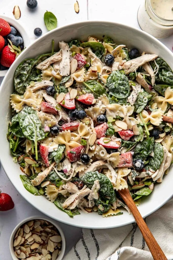 Summer Berry Pasta Salad with Chicken