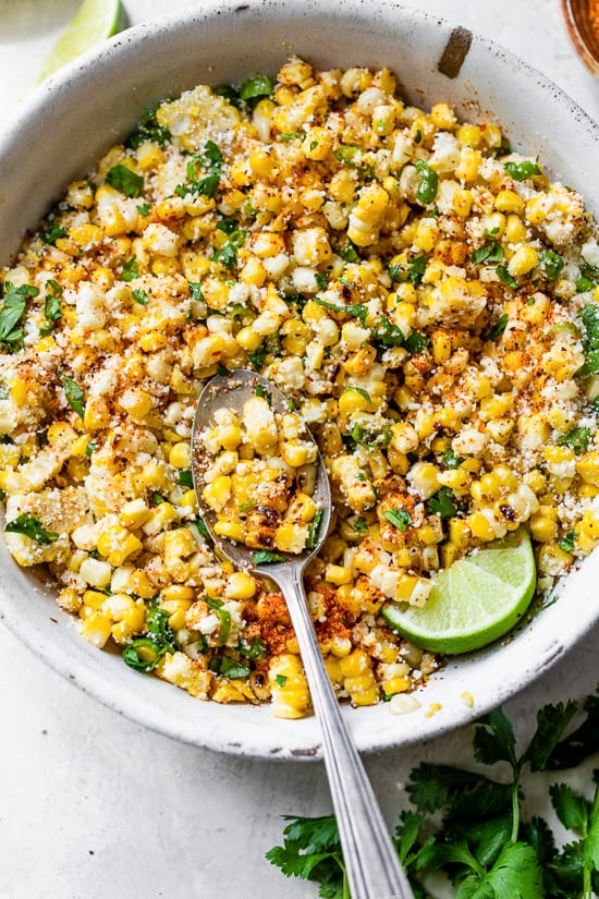 Grilled Corn Salad with Cotija