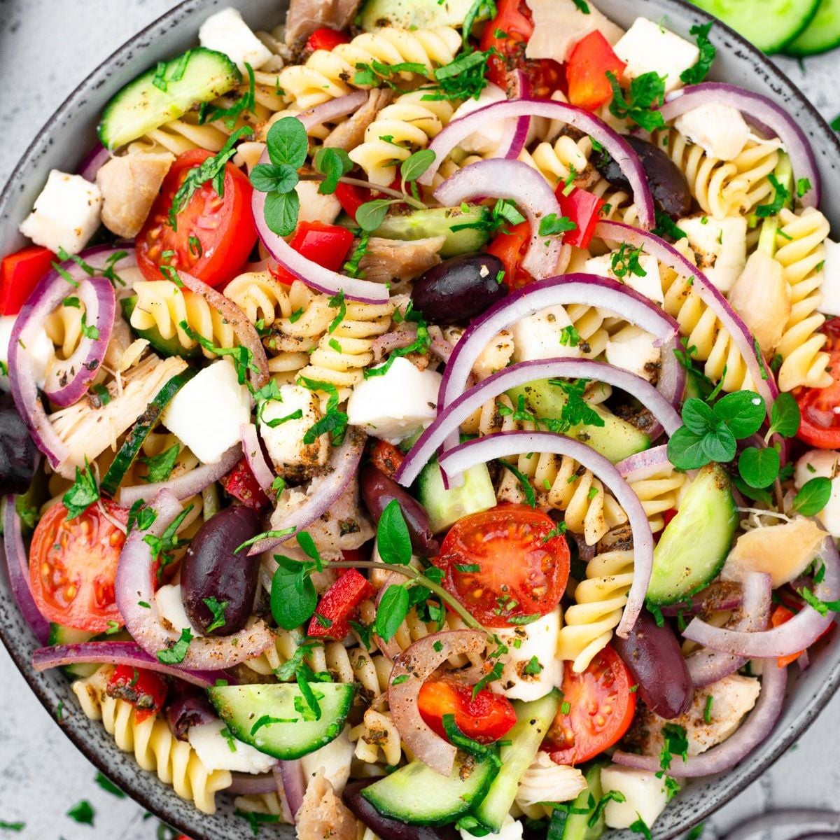 Italian Chicken Pasta Salad