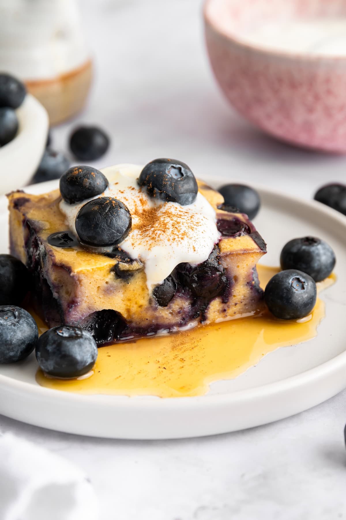 Blueberry Cottage Cheese Breakfast Bake