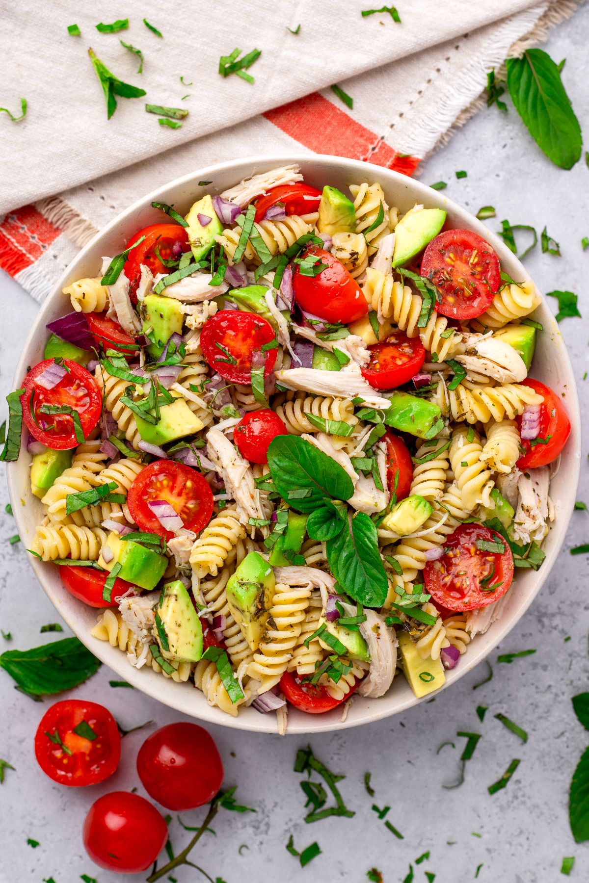Chicken Avocado Pasta Salad