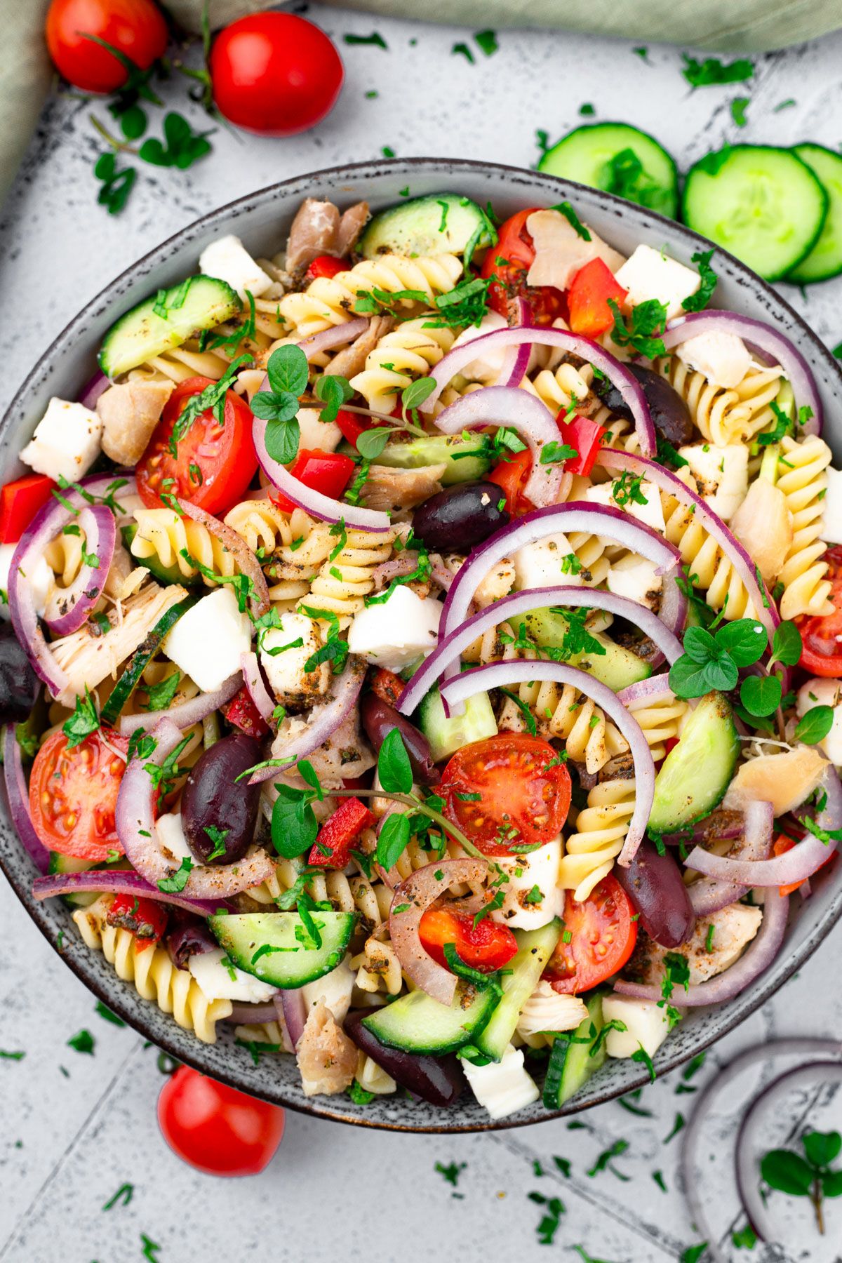 Italian Chicken Pasta Salad