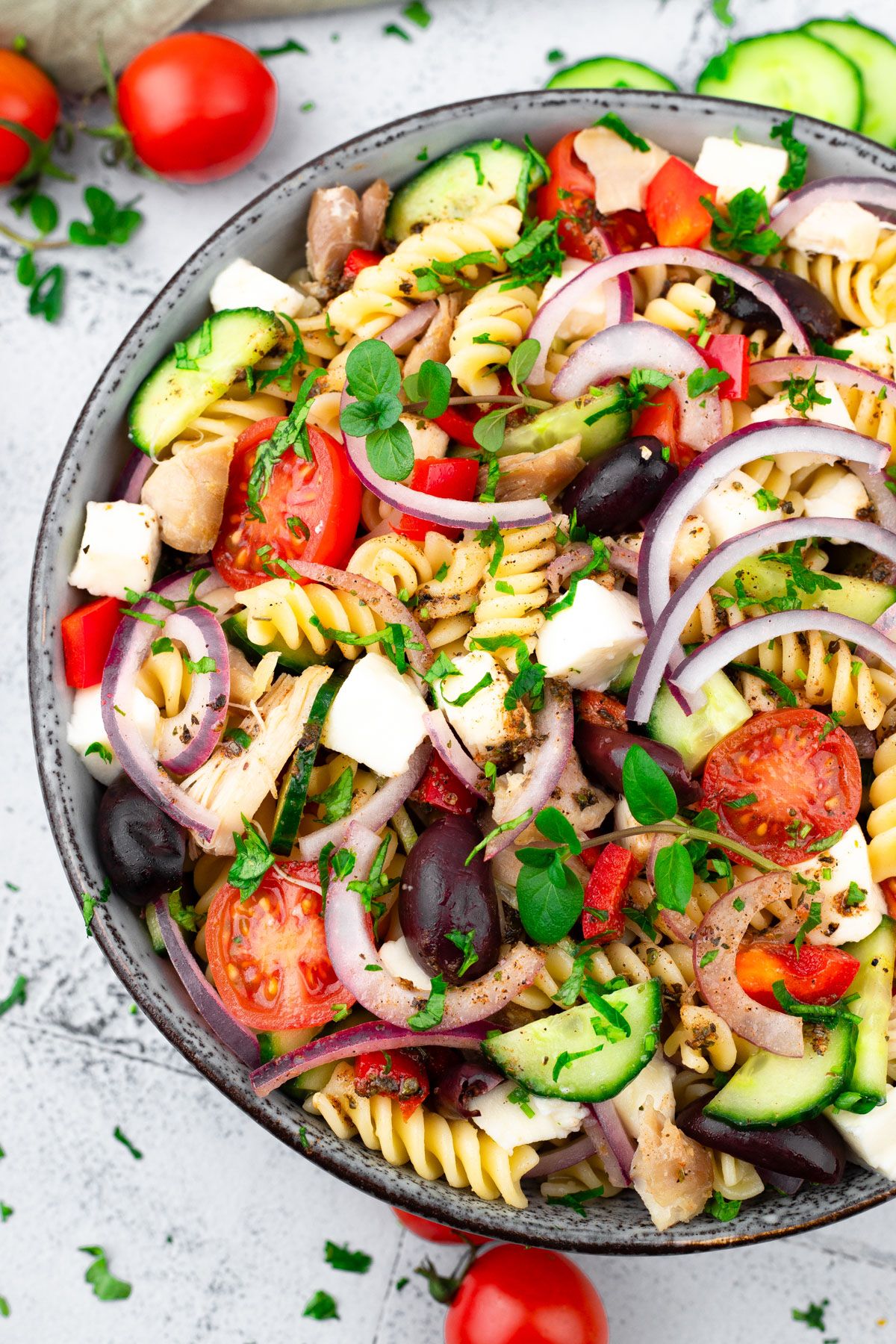 Italian Chicken Pasta Salad