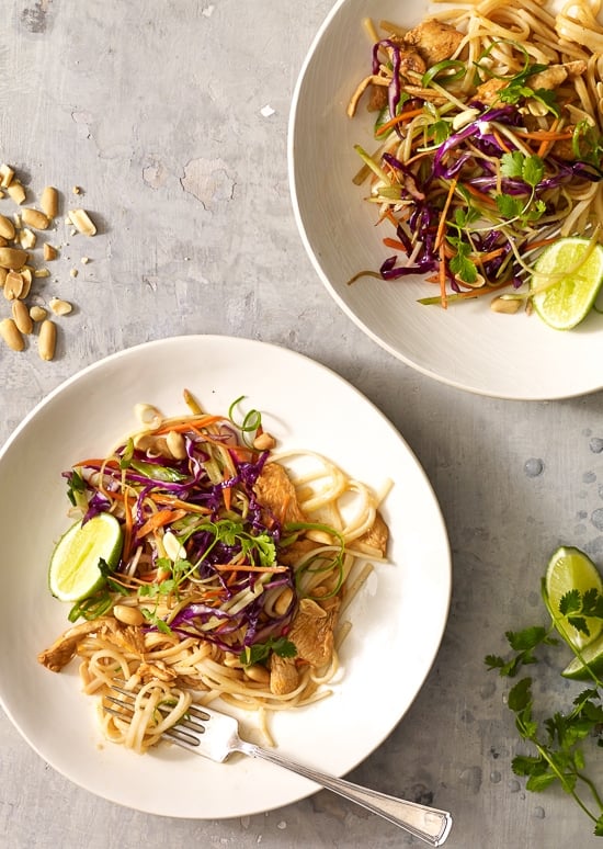Asian Peanut Noodles with Chicken
