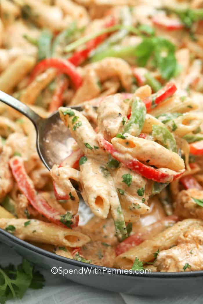 Creamy Chicken Fajita Pasta