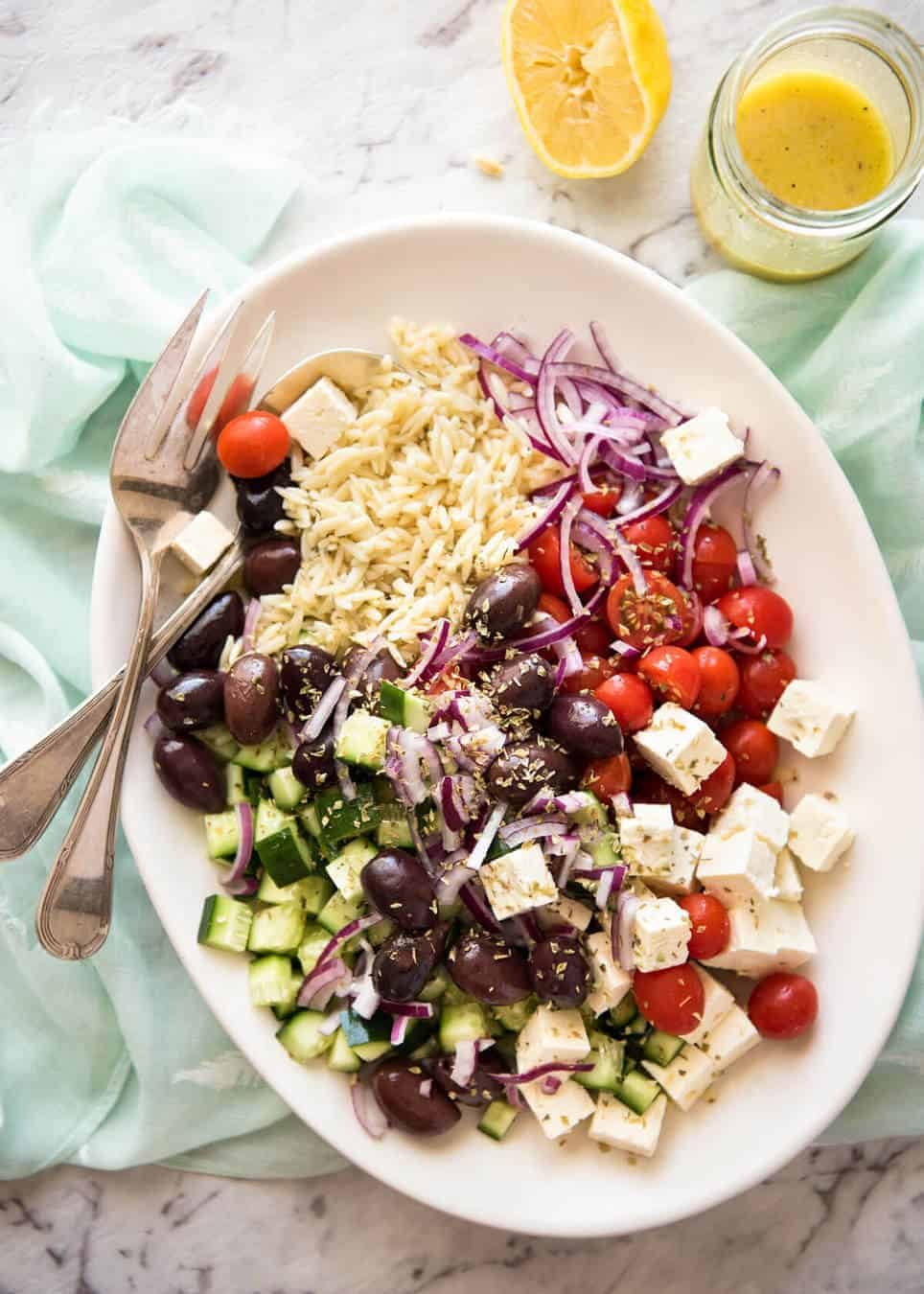 Greek Lemon Orzo Salad (Risoni)