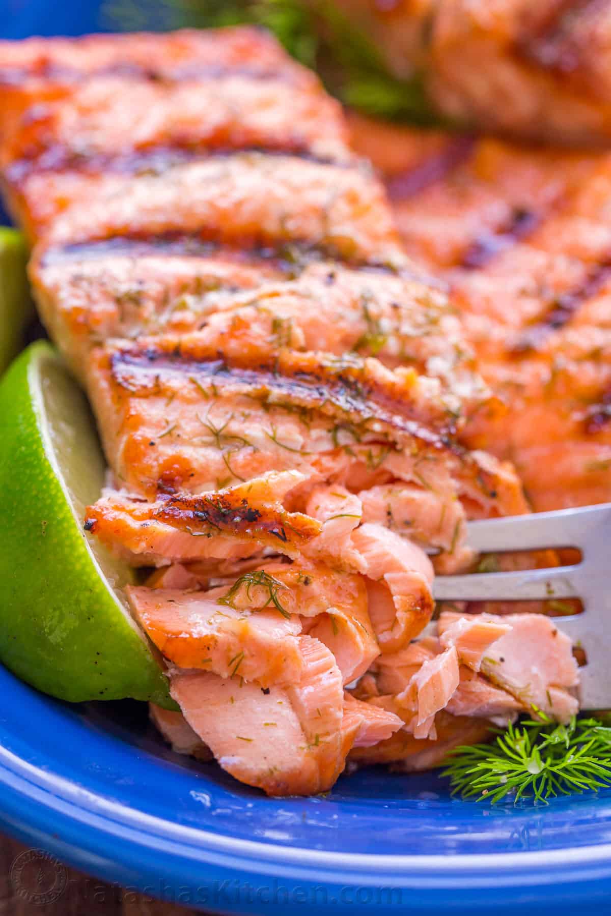 Grilled Salmon Recipe with Garlic Lime Butter