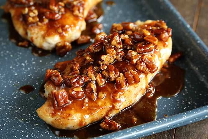 Honey Garlic Pecan Chicken
