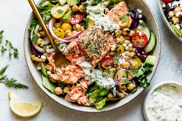 Mediterranean Bowl with Salmon