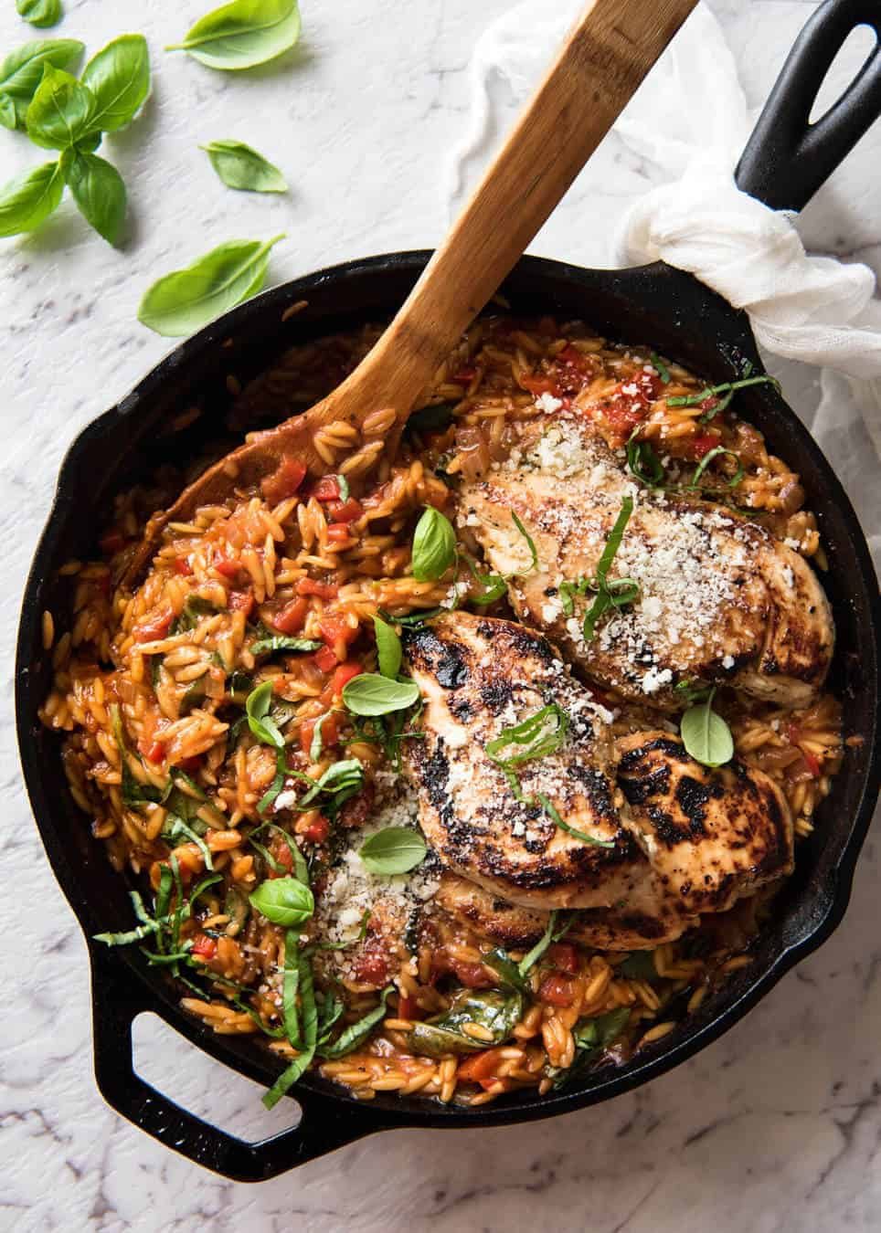 One Pot Italian Chicken & Orzo / Risoni Pasta