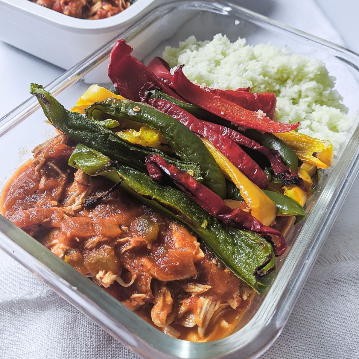 Salsa Shredded Chicken Meal Prep Bowls