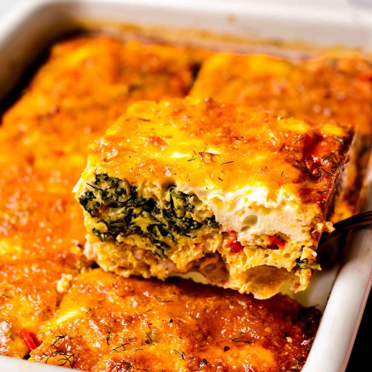 Sausage and Spinach Breakfast Casserole
