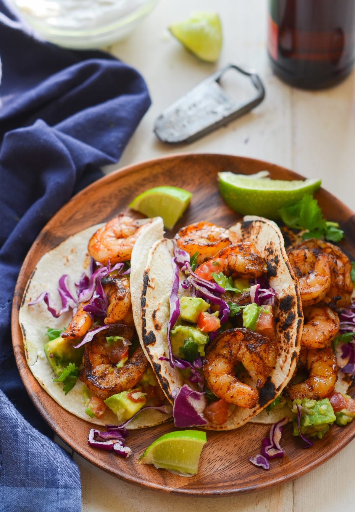 Shrimp Tacos with Avocado Salsa