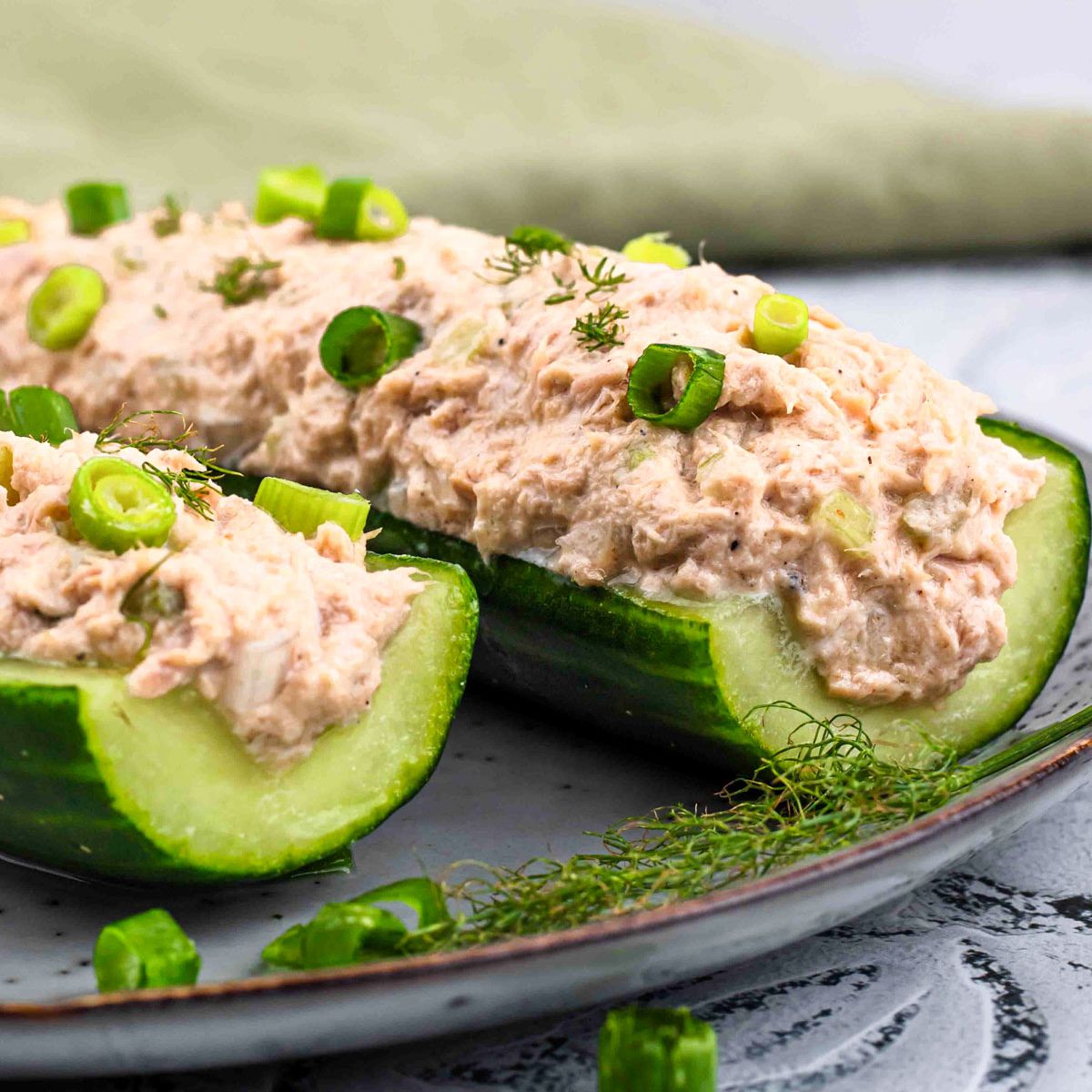 Tuna Cucumber Boats