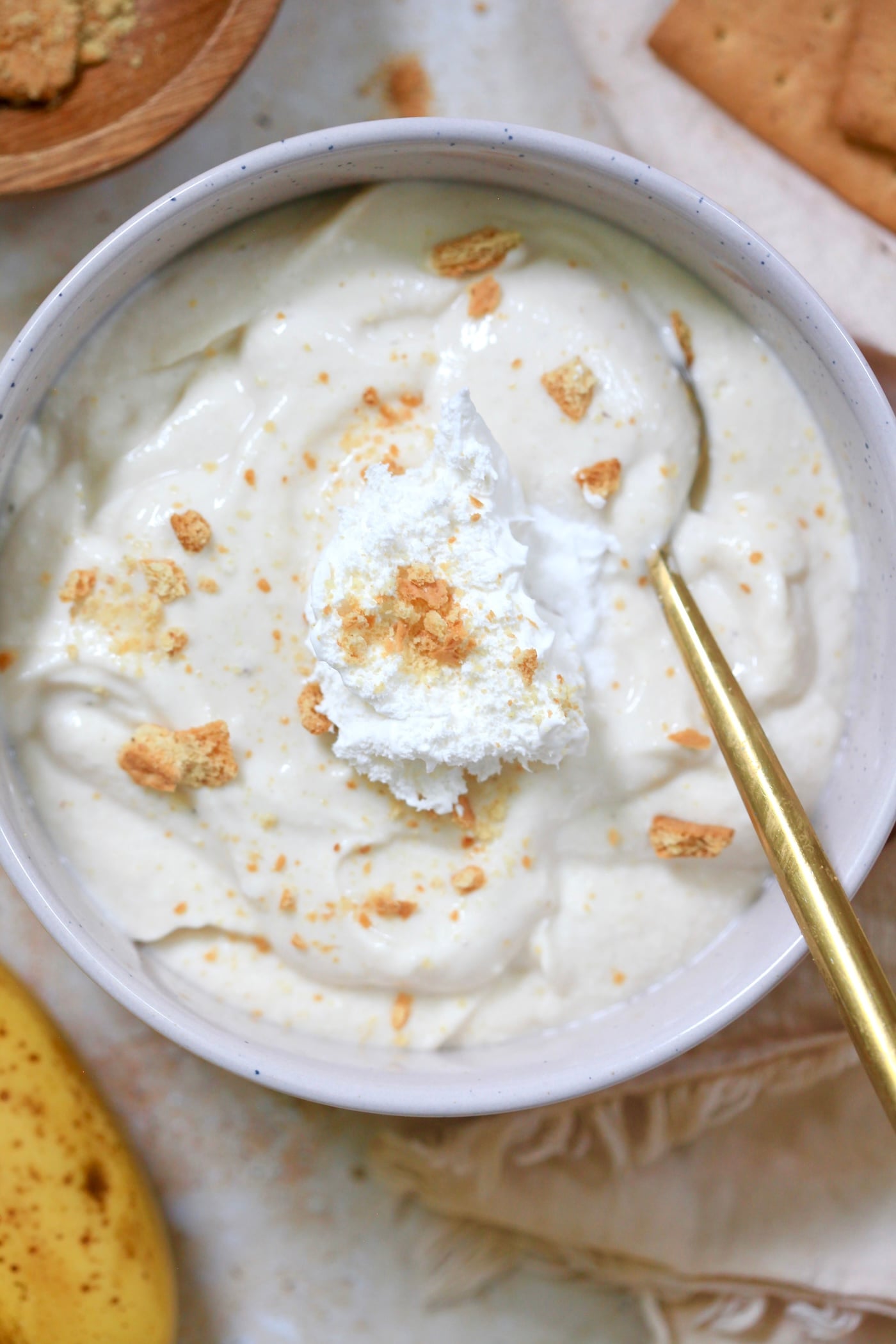 5-Minute Healthy Banana Pudding with Cottage Cheese