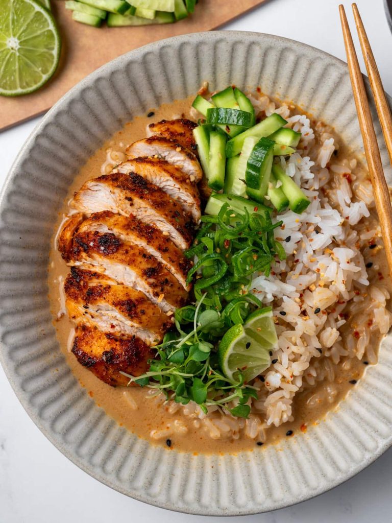 Air Fried Chicken Breast with Brothy Rice