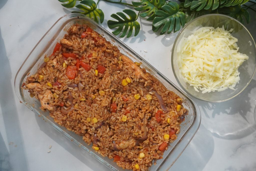 Chicken Fajita Rice Casserole Step 4