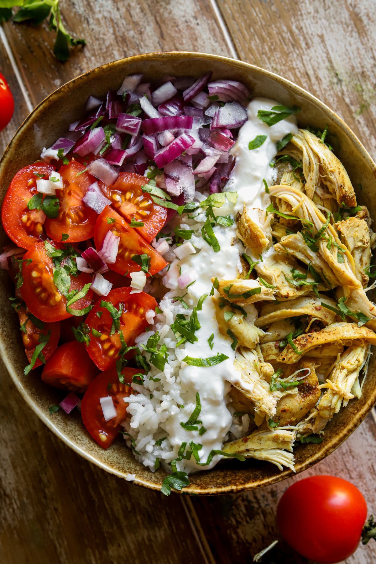 Crockpot Chicken Shawarma Bowl
