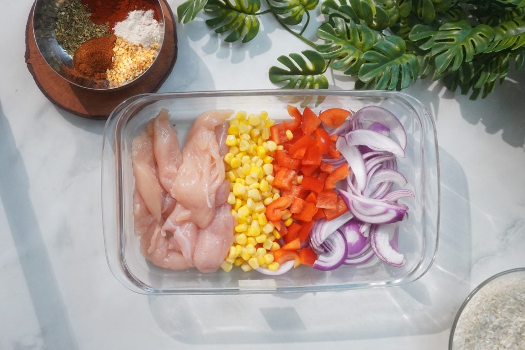 Chicken Fajita Rice Casserole Step 1