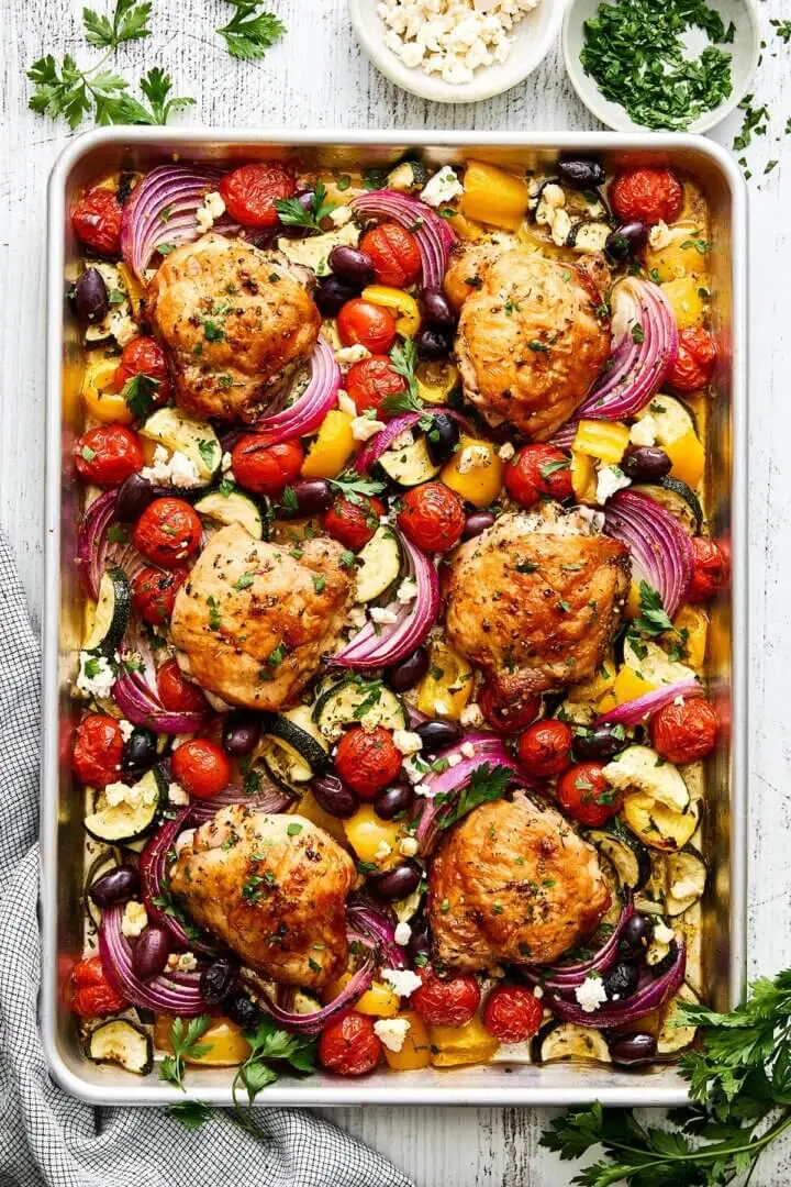 Greek Sheet Pan Chicken Dinner