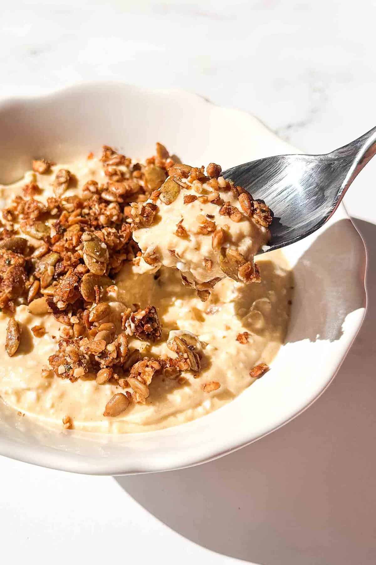 High Protein Pumpkin Cheesecake Bowls