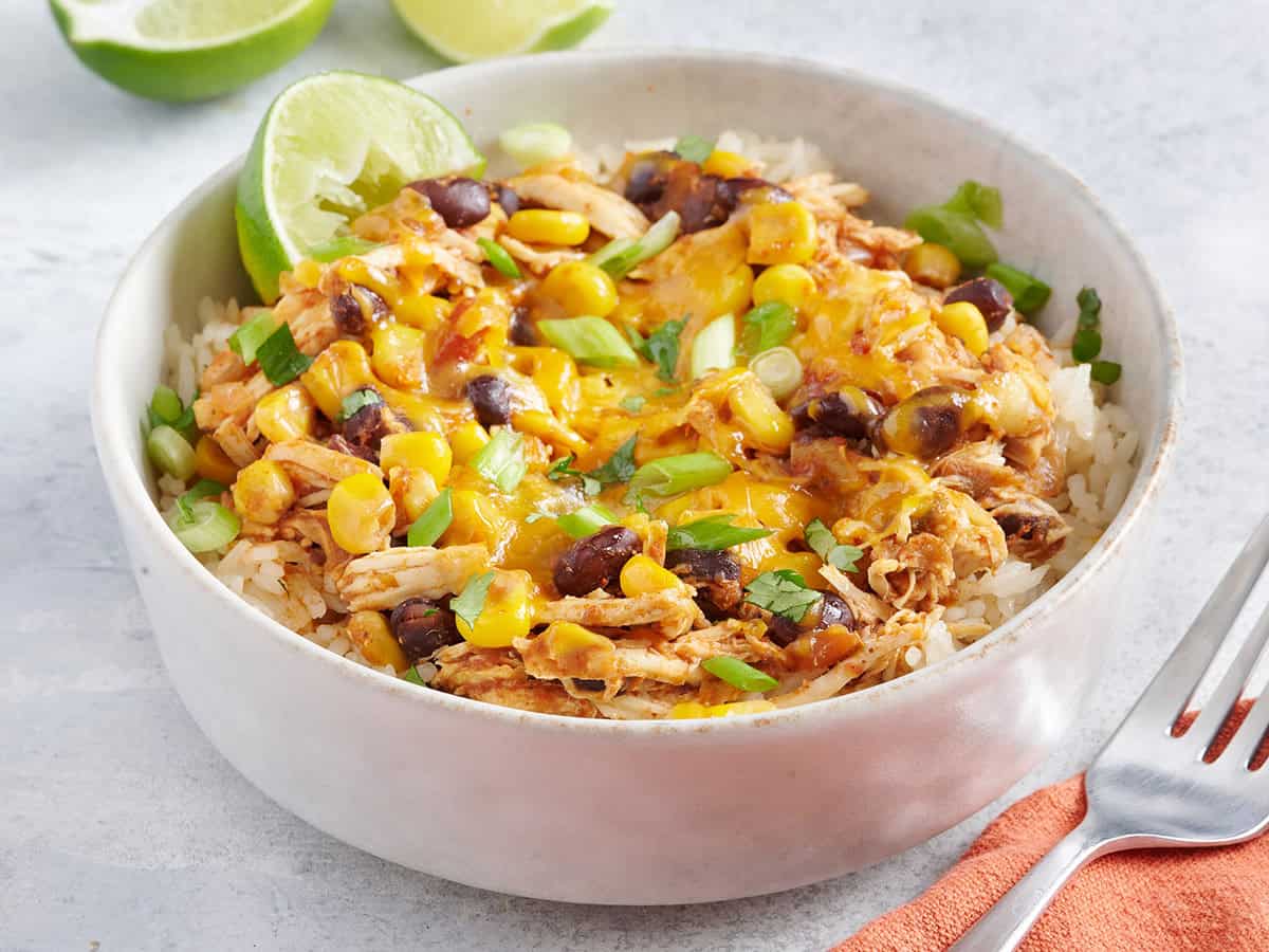 Slow Cooker Chicken Taco Bowls