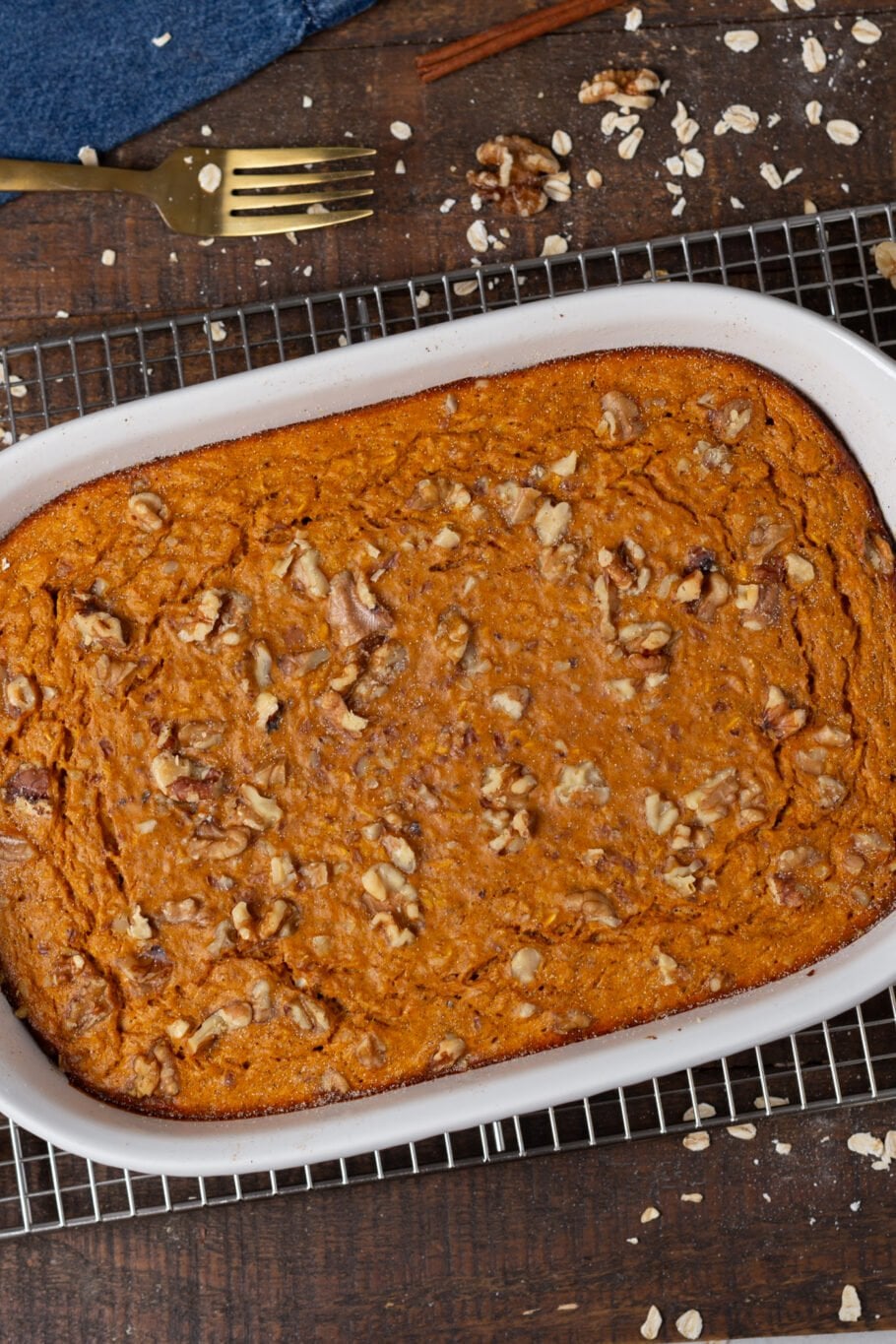 Baked Pumpkin Pie Protein Oatmeal